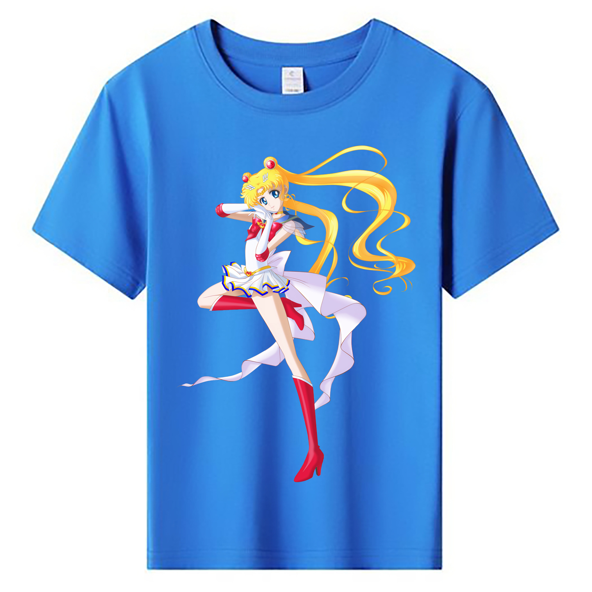 （画像用） 美少女戦士セーラームーン 月野 うさぎ つきの うさぎ Sailor Moon Tsukino Usagi 綿100％キッズTシャツ（フロントプリント）